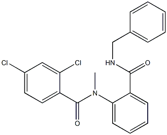 N-{2-[(benzylamino)carbonyl]phenyl}-2,4-dichloro-N-methylbenzamide Struktur