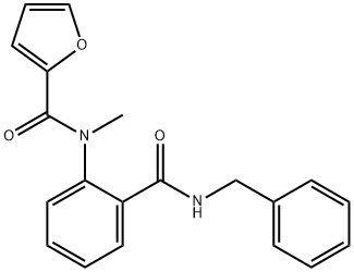 N-{2-[(benzylamino)carbonyl]phenyl}-N-methyl-2-furamide Struktur