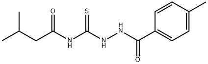 3-methyl-N-{[2-(4-methylbenzoyl)hydrazino]carbothioyl}butanamide Struktur