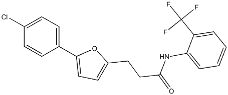 3-[5-(4-chlorophenyl)furan-2-yl]-N-[2-(trifluoromethyl)phenyl]propanamide Struktur