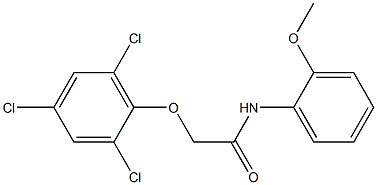 N-(2-methoxyphenyl)-2-(2,4,6-trichlorophenoxy)acetamide Struktur