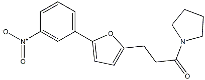 3-[5-(3-nitrophenyl)furan-2-yl]-1-(pyrrolidin-1-yl)propan-1-one Struktur