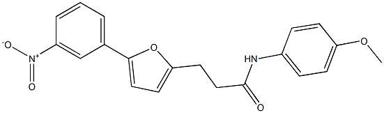 N-(4-methoxyphenyl)-3-[5-(3-nitrophenyl)furan-2-yl]propanamide Struktur