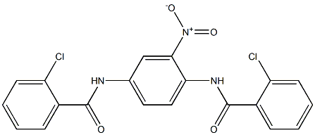 2-chloro-N-[4-(2-chlorobenzamido)-3-nitrophenyl]benzamide Struktur