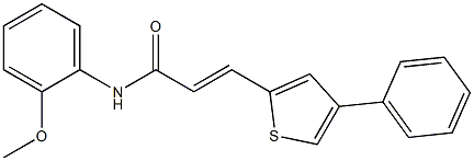 (2E)-N-(2-methoxyphenyl)-3-(4-phenylthiophen-2-yl)prop-2-enamide Struktur