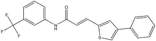 (2E)-3-(4-phenylthiophen-2-yl)-N-[3-(trifluoromethyl)phenyl]prop-2-enamide Struktur