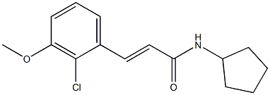 (2E)-3-(2-chloro-3-methoxyphenyl)-N-cyclopentylprop-2-enamide Struktur