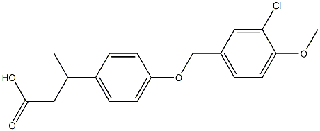 3-{4-[(3-chloro-4-methoxyphenyl)methoxy]phenyl}butanoic acid Struktur