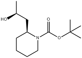 tert-butyl (2S)-2-[(2S)-2-hydroxypropyl]piperidine-1-carboxylate Struktur