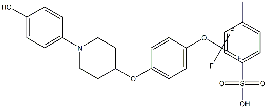 Phenol, 4-[4-[4-(trifluoroMethoxy)phenoxy]-1-piperidinyl]-, 4-Methylbenzenesulfonate (salt) Struktur