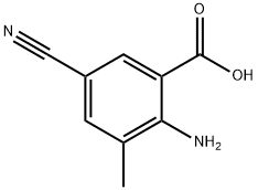 2-氨基-5-氰基-3-甲基苯甲酸 結(jié)構(gòu)式