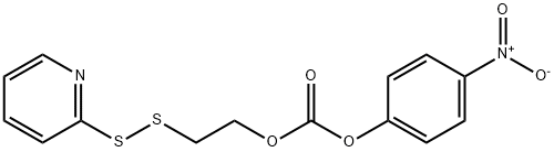 4-nitrophenyl 2-(pyridin-2-yldisulfanyl)ethyl carbonate Struktur