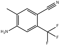 4-Amino-5-methyl-2-trifluoromethyl-benzonitrile Struktur