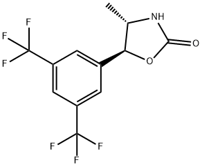 (4S,5S)-5-[3,5-bis(trifluoromethyl)phenyl]-4-methyl-1,3-oxazolidin-2-one Struktur