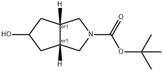 (3aR,6aS)-tert-butyl 5-hydroxyhexahydrocyclopenta[c]pyrrole-2(1H)-carboxylate Struktur