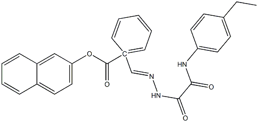 1-[(1Z)-({[(4-ethylphenyl)carbamoyl]formamido}imino)methyl]naphthalen-2-yl benzoate Struktur