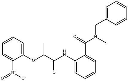 N-benzyl-N-methyl-2-{[2-(2-nitrophenoxy)propanoyl]amino}benzamide Struktur