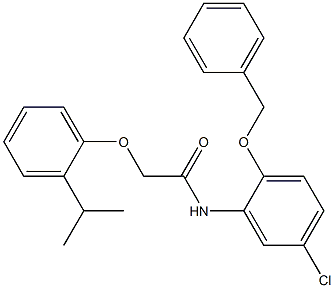 N-[2-(benzyloxy)-5-chlorophenyl]-2-(2-isopropylphenoxy)acetamide Struktur