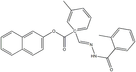 1-[(1Z)-{[(2-methylphenyl)formamido]imino}methyl]naphthalen-2-yl 3-methylbenzoate Struktur