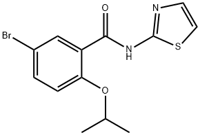 5-bromo-2-isopropoxy-N-(1,3-thiazol-2-yl)benzamide Struktur