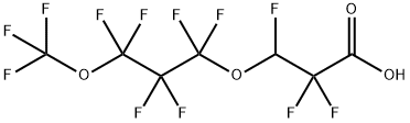 2,2,3-trifluoro-3-[1,1,2,2,3,3-hexafluoro-3-(trifluoromethoxy)propoxy]propanoic acid Struktur