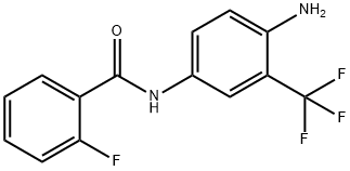 N-[4-amino-3-(trifluoromethyl)phenyl]-2-fluorobenzamide Struktur