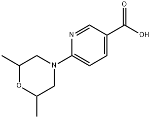 6-(2,6-dimethylmorpholin-4-yl)pyridine-3-carboxylic acid Struktur