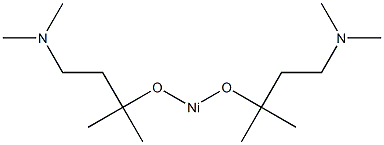 bis(dimethylamino-2-methyl-2-butoxo)nickel Struktur