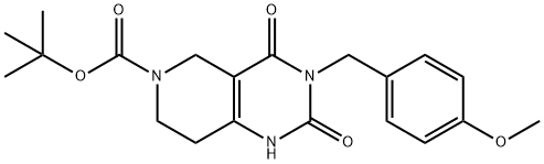 3-(4-Methoxy-benzyl)-2,4-dioxo-1,3,4,5,7,8-hexahydro-2H-pyrido[4,3-d]pyriMidine-
6-carboxylicacidtert-butylester Struktur