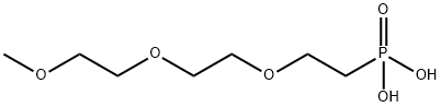 [2-[2-(2-Methoxyethoxy)ethoxy]ethyl]phosphonic acid Struktur