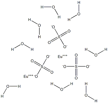 Europium(III) sulfate octahydrate Struktur