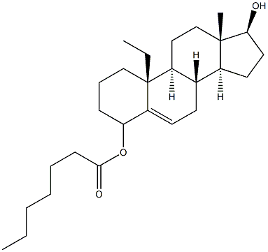 19-methyl-4-androstenediol heptanoate Struktur