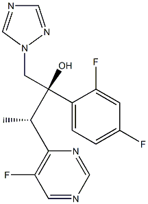 (2R,3S)-2-(2,4-difluorophenyl)-3-(5-fluoropyrimidin-4-yl)-1-(1,2,4-triazol-1-yl)butanol -2 Struktur