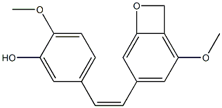 (Z)-5,4'-dimethoxy-3,4-methyleneoxy-3'-hydroxystilbene Struktur