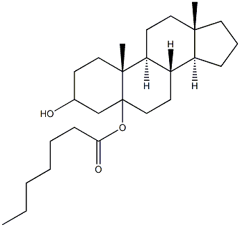 5-androstanediol heptanoate Struktur