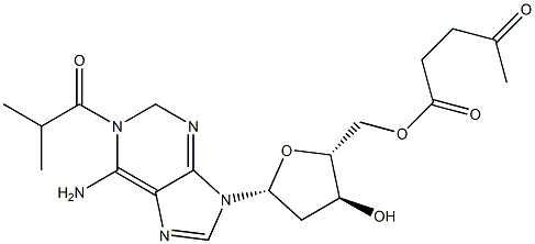 N2-Isobutyryl-5'-O-levulinoyl-2'-deoxyadenosine Struktur