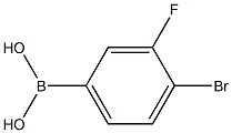 4-bromo-3-fluorophetnylboronic acid Structure