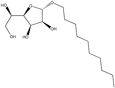 alpha-D-Mannofuranoside, 1-O-decyl- Struktur