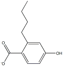 n-Butyl-p-hydroxybenzoat Struktur