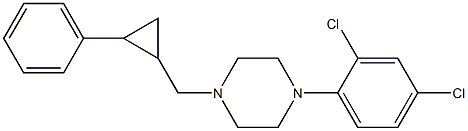 1-((2-phenylcyclopropyl)methyl)-4-(2,4-dichlorophenyl)piperazine Struktur