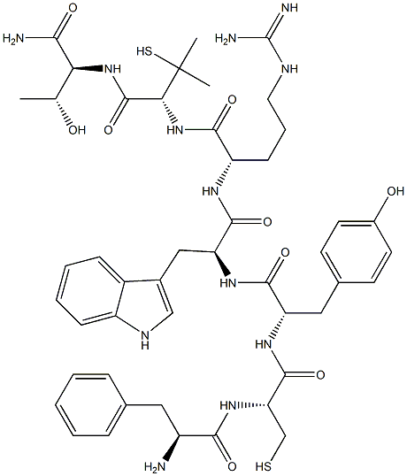 phenylalanyl--cysteinyl-tyrosyl-tryptophyl-arginyl-penicillaminyl-threoninamide Struktur