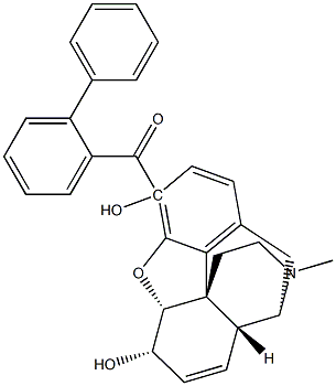 3-(2-phenylbenzoyl) morphine Struktur