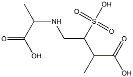 N-bis(1-carboxyethyl)taurine Struktur