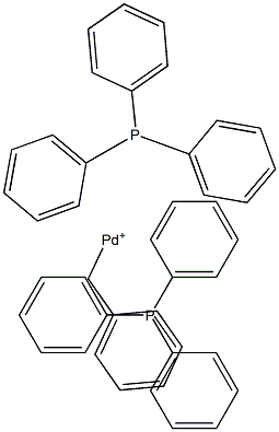 benzyl-bis(triphenylphosphine)palladium(II) Struktur