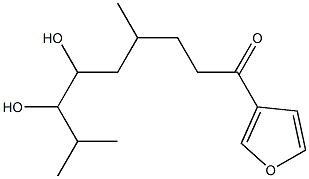 1-NONANONE,6,7-DIHYDROXY-4,8-DIMETHYL-1-(3-FURYL)- Struktur