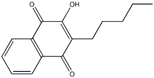 2-HYDROXY-3-PENTYL-1,4-NAPHTHOQUINONE Struktur