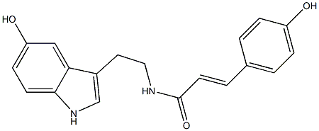 N-(PARA-COUMAROYL)SEROTONIN Struktur