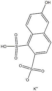 6-Hydroxy-2-naphthalenedisulfonic acid,monopotassium salt Struktur