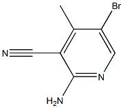 2-Amino-5-bromo-3-cyano-4-picoline Struktur