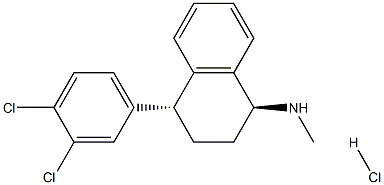 (1S,4R)-4-(3,4-dichlorophenyl)-N-methyl-tetralin-1-amine hydrochloride Struktur